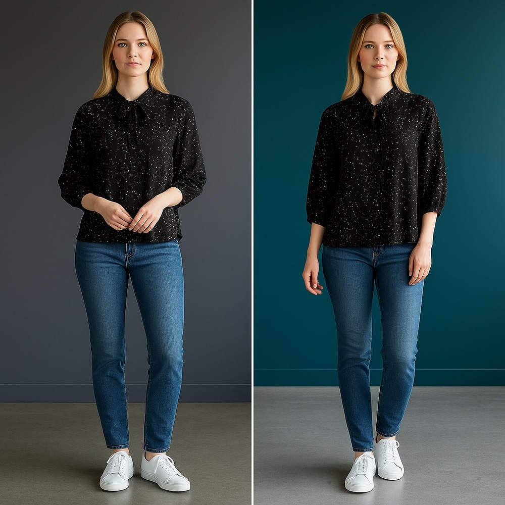Yves Salomon Black Speckle Print Tie-Neck Blouse – FR 34 (US 2/XS-S)